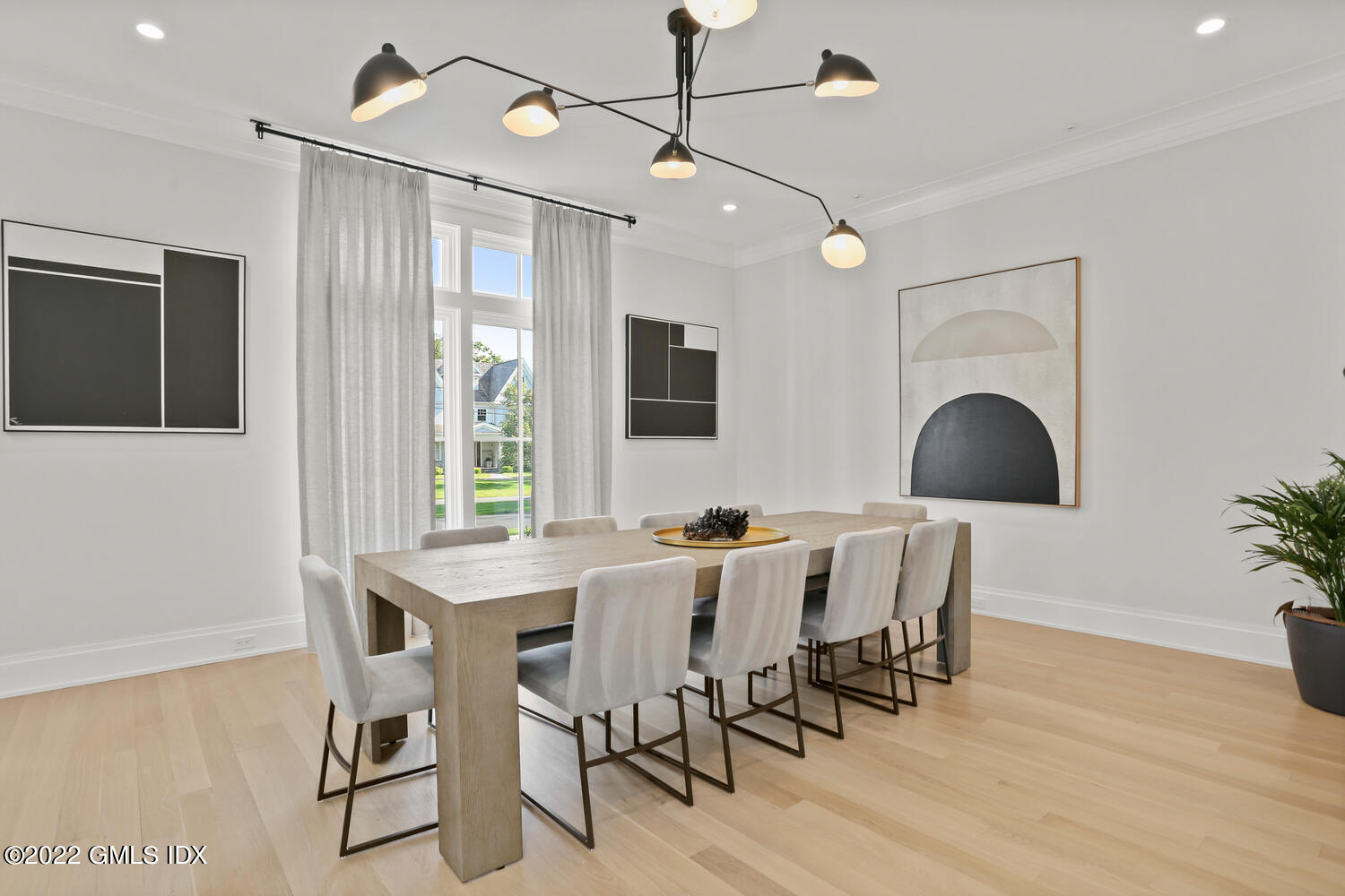 11 Turner Drive Greenwich, CT 06831 - Photo 15 of 35 a view of a dining room with furniture window and wooden floor