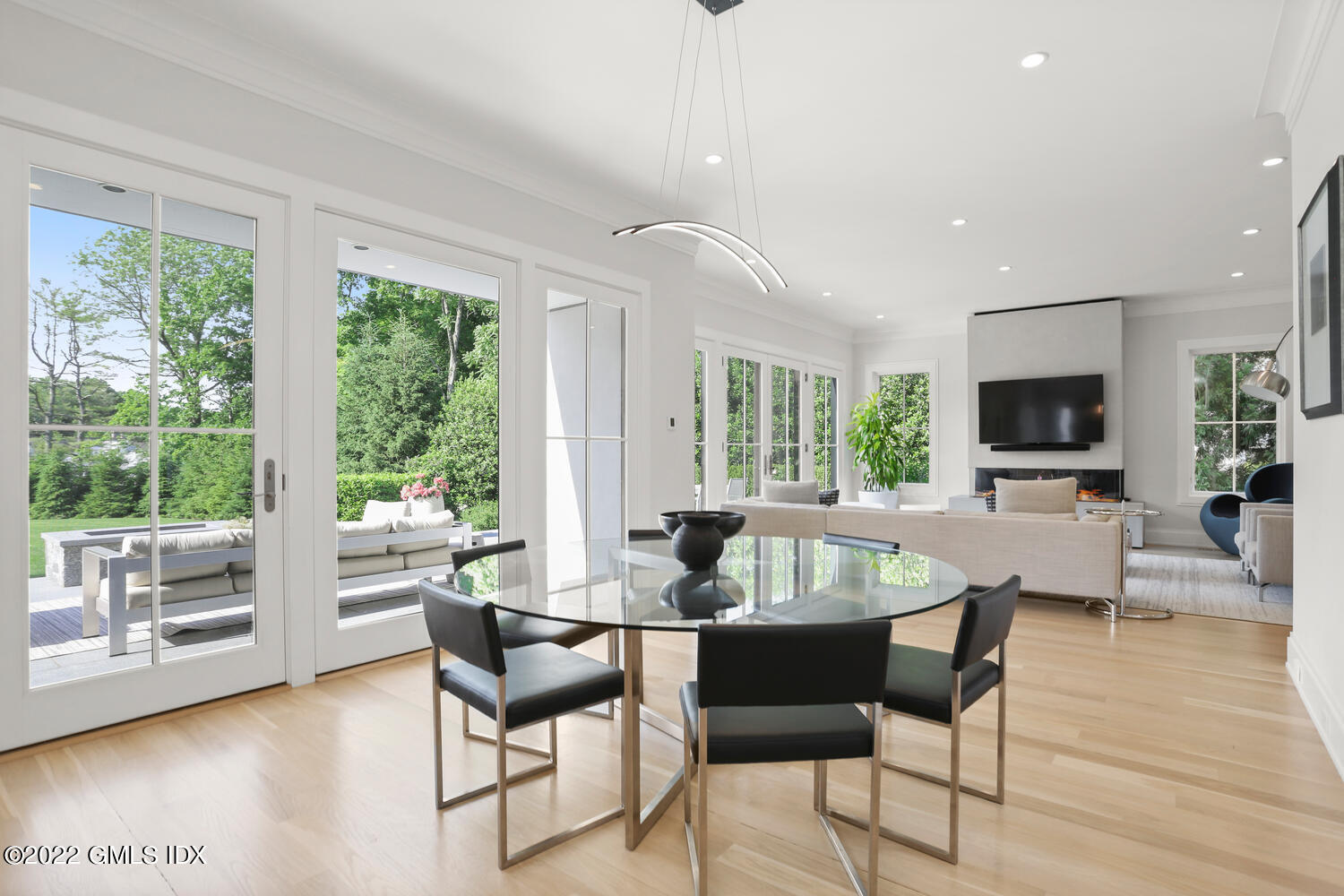 11 Turner Drive Greenwich, CT 06831 - Photo 7 of 35 a dining room with furniture and wooden floor