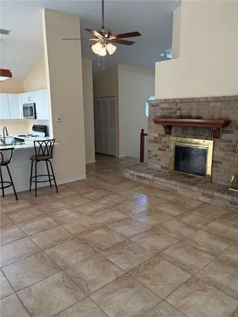 a view of a livingroom with a fireplace