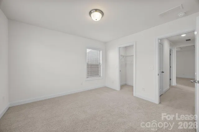 an empty room with an entryway