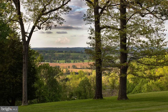 a front view of a house with a garden and trees