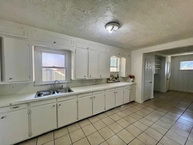 a kitchen with a sink cabinets and stainless steel appliances