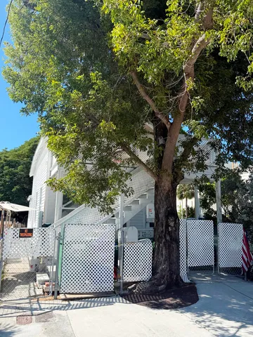 a view of a house with a tree