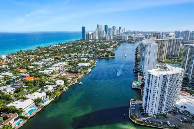 a view of a city with tall buildings