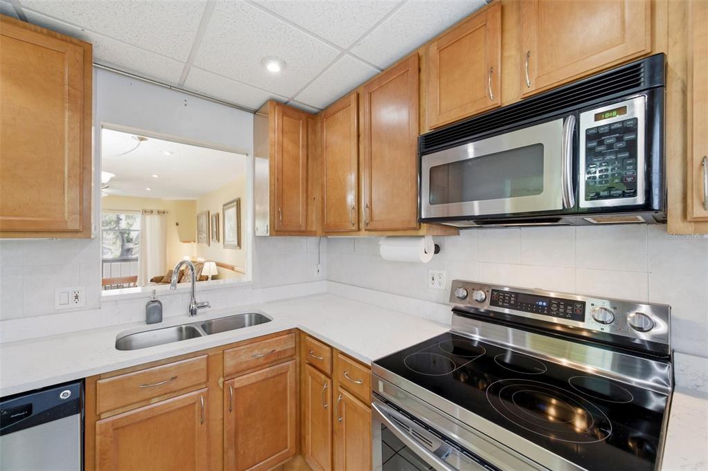11485 Oakhurst Road, Unit 200208 Largo, FL 33774 - Photo 15 of 25 a kitchen with a stove microwave and sink