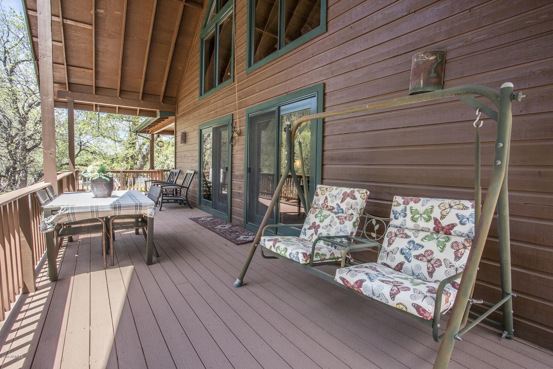 9247 Juniper Road Strawberry, AZ 85544 - Photo 9 of 54 Rear covered deck
