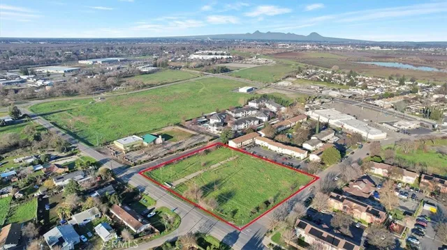 an aerial view of a city