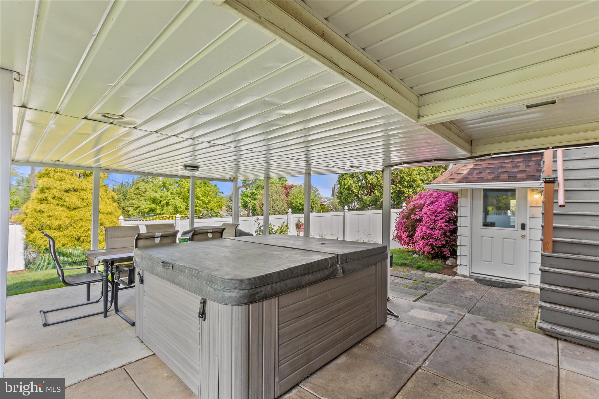 498 Maywood Road York, PA 17402 - Photo 44 of 54 Covered Patio with Hot Tub