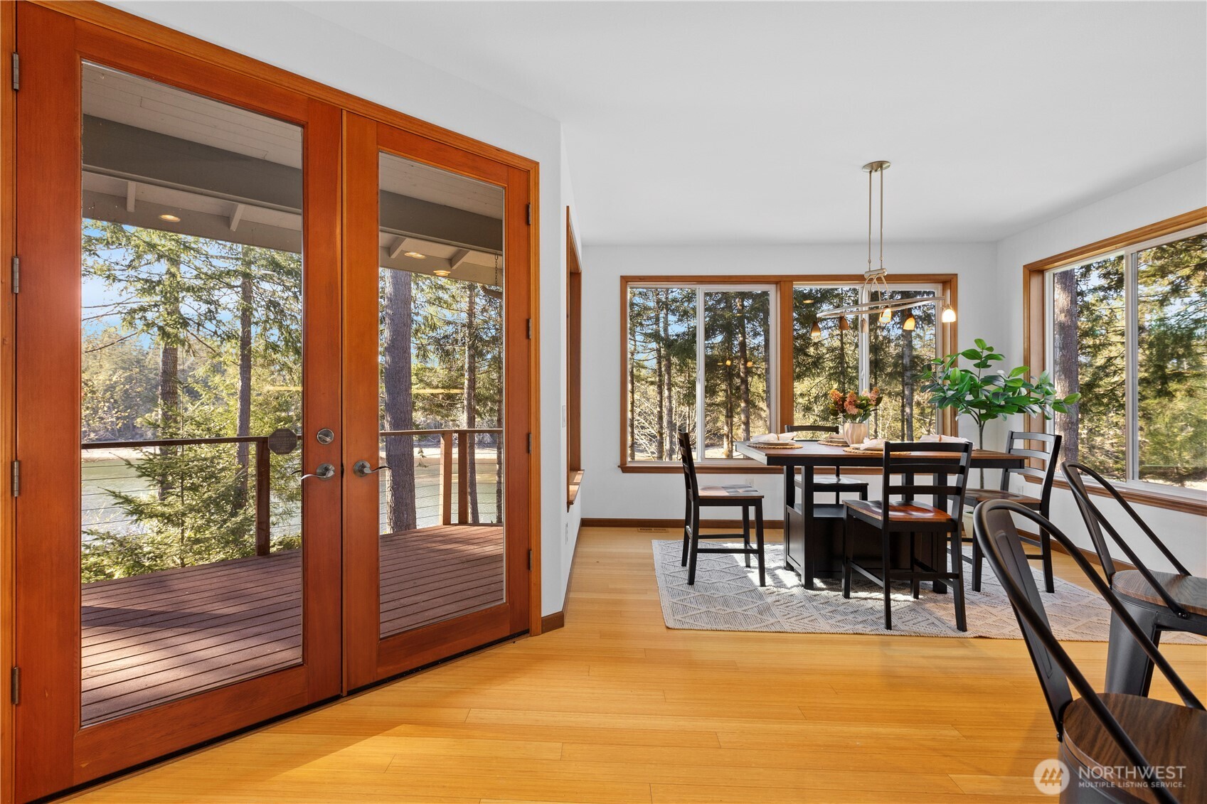 730 Southeast Nelson Road Shelton, WA 98584 - Photo 18 of 40 a view of a dining room with furniture window and outside view