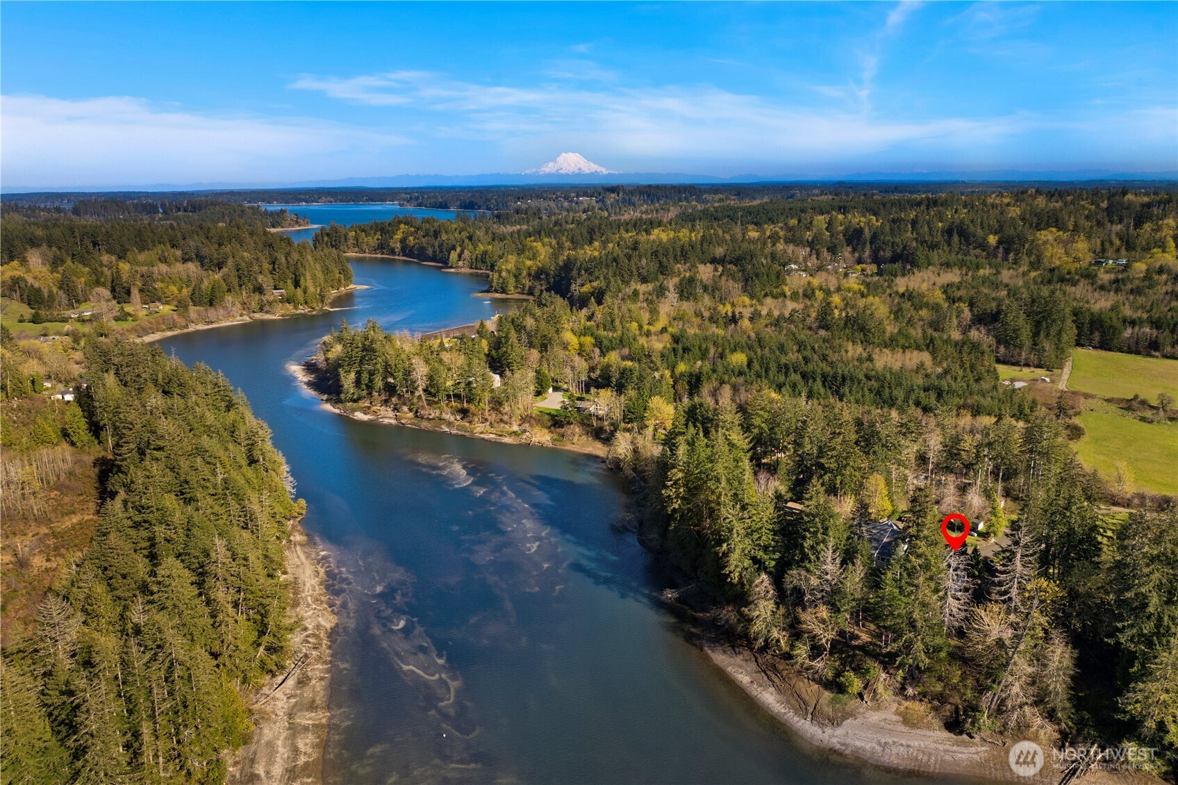 730 Southeast Nelson Road Shelton, WA 98584 - Photo 38 of 40 a view of a city and an ocean view