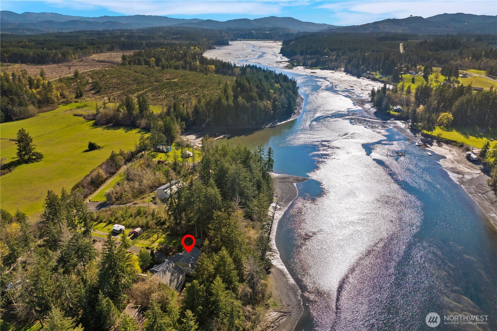 730 Southeast Nelson Road Shelton, WA 98584 - Photo 40 of 40 an aerial view of residential houses with outdoor space