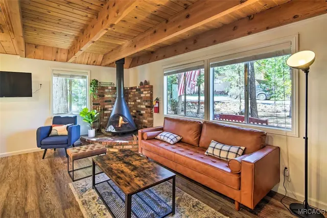 a outdoor living space with furniture and a potted plant