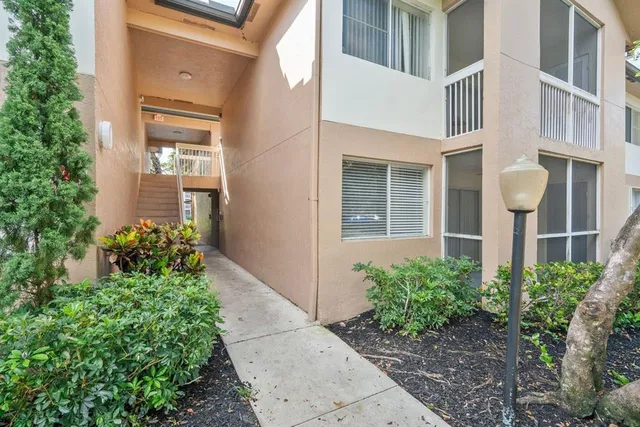 view of a pathway both side of house