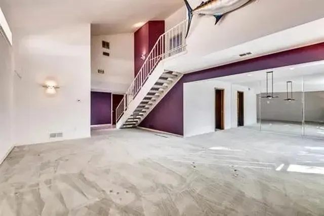 a view of an entryway with staircase