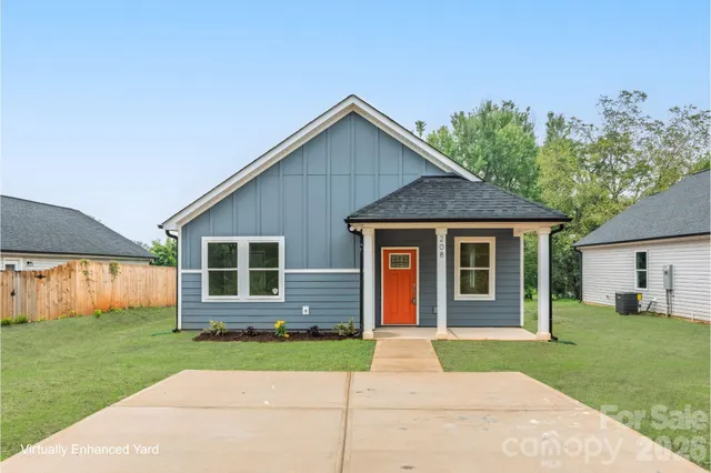 front view of a house and a yard