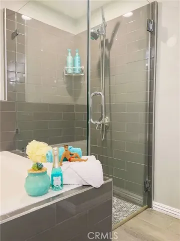 a bathroom with a sink and a shower