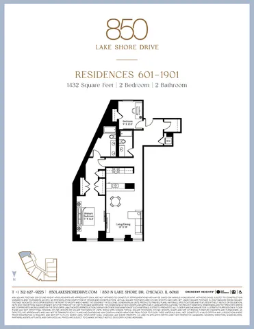 $739,000 | 850 North Lake Shore Drive, Unit 1501, Chicago, IL 60611