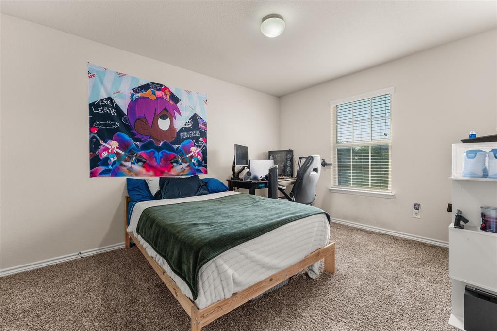 5533 Wisdom Court Waco, TX 76708 - Photo 17 of 21 a bed room with a bed and painting on the wall