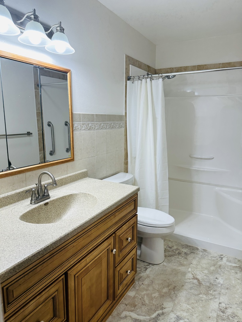219 Palm Drive Lena, IL 61048 - Photo 22 of 50 a bathroom with a sink toilet and shower