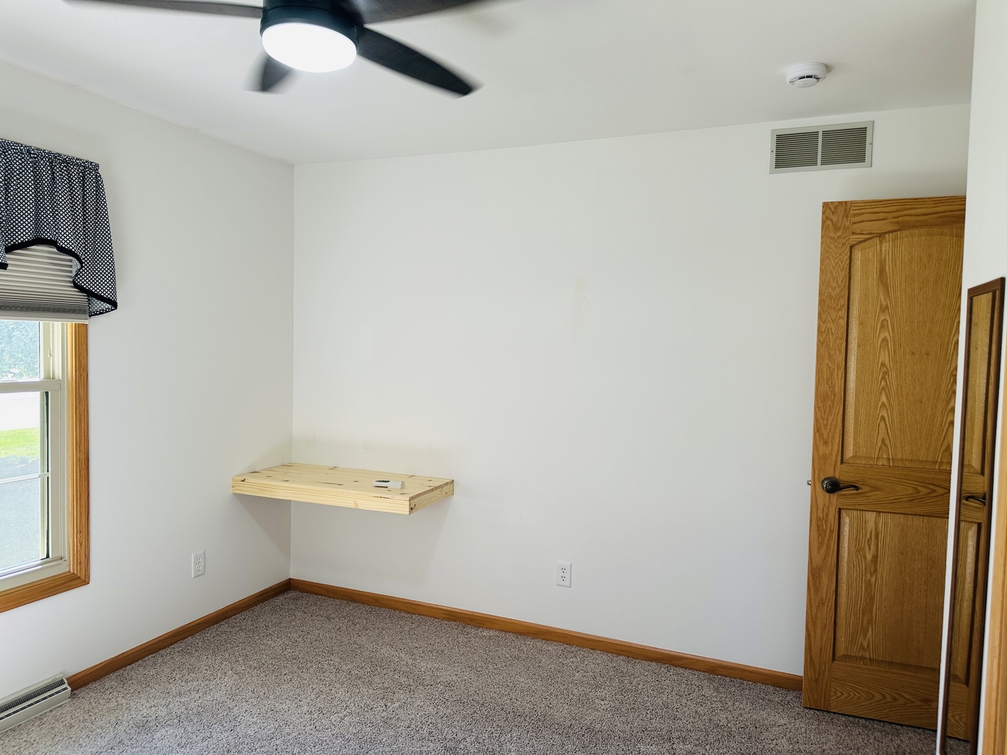 219 Palm Drive Lena, IL 61048 - Photo 28 of 50 an empty room with a window and a ceiling fan