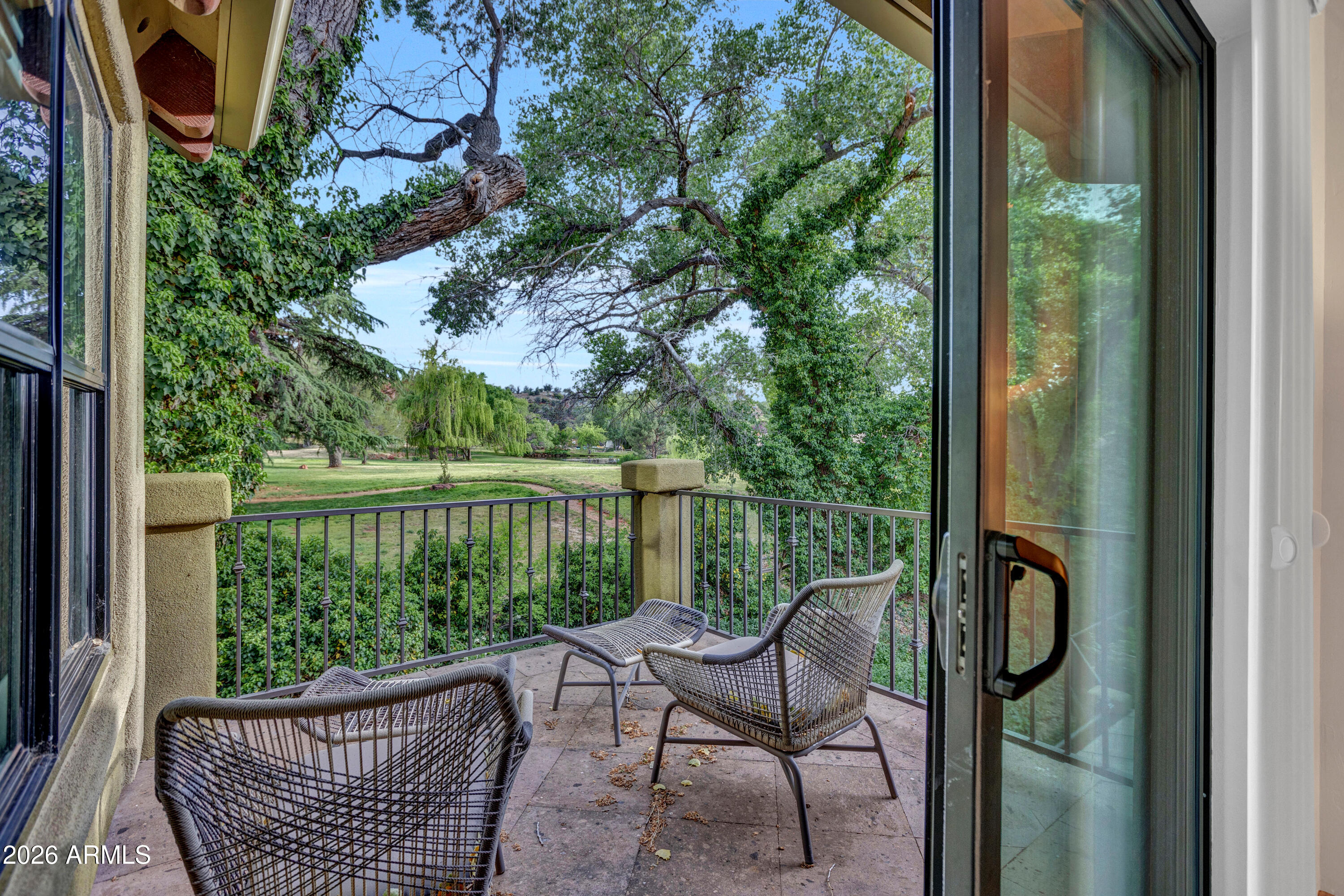55 Ranch House Circle Sedona, AZ 86336 - Photo 34 of 61 a view of a chair in a balcony