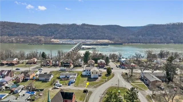 an aerial view of a city