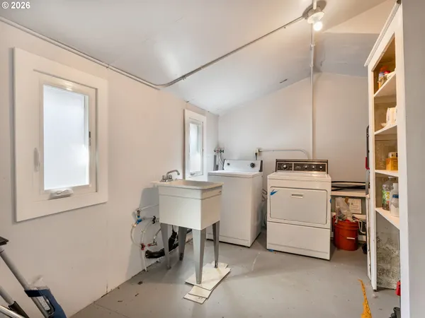 a room with storage and utility