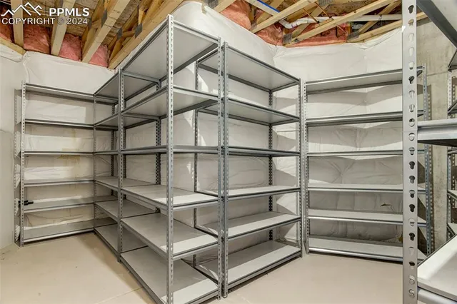 a view of an empty storage area