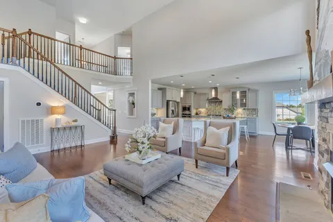 a dining room with furniture window wooden floor