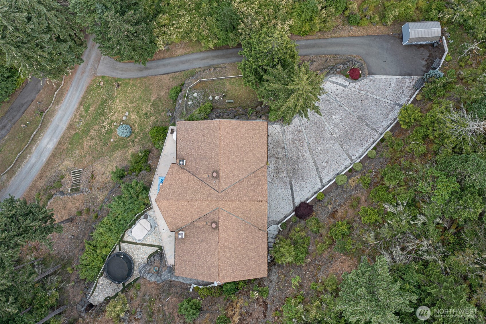 51 Willows Lane Friday Harbor, WA 98250 - Photo 36 of 40 an aerial view of a house with outdoor space