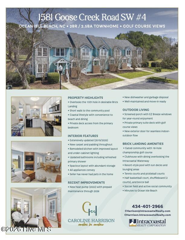 1581 Goose Creek Road Southwest, Unit 4 Ocean Isle Beach, NC 28469 - Photo 29 of 33 1581 Goose Creek Road SW #4 .FEATURES SH
