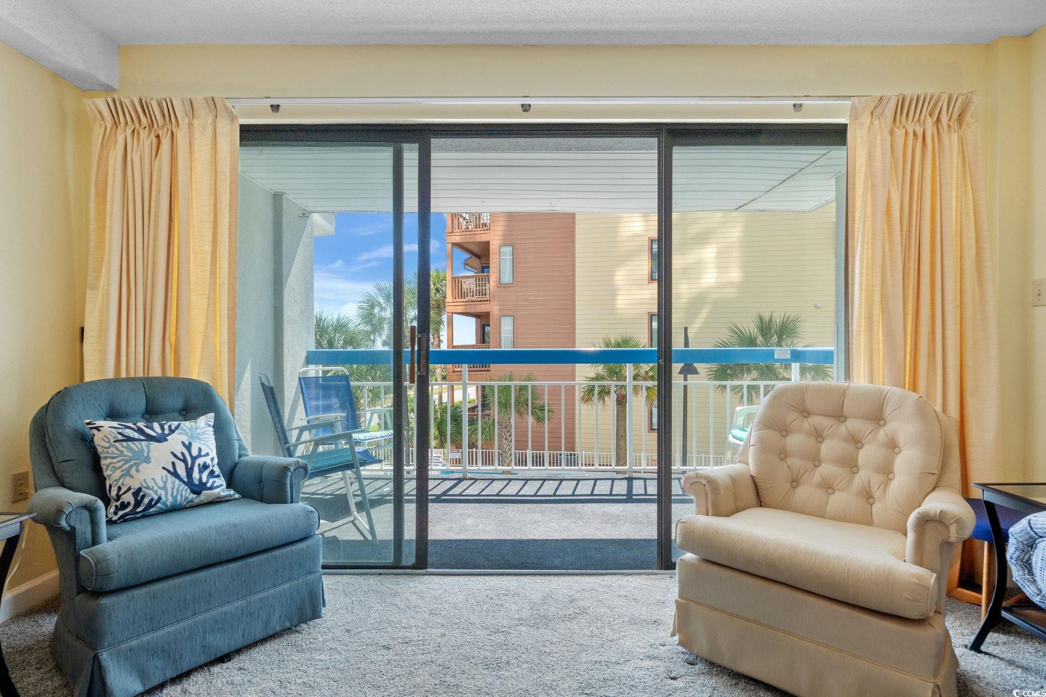 5511 North Ocean Boulevard, Unit 208 Myrtle Beach, SC 29577 - Photo 34 of 37 Balcony featuring view of pool area