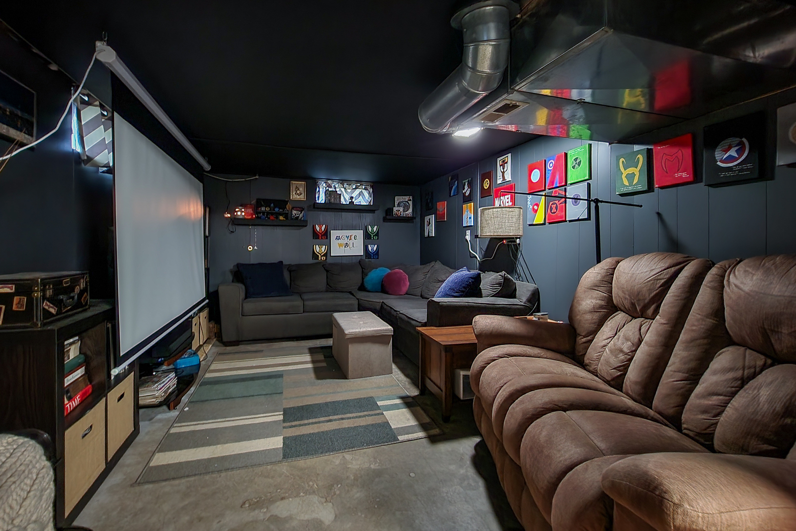 4 University Court Normal, IL 61761 - Photo 34 of 54 a living room with furniture a flat screen tv and a floor to ceiling window