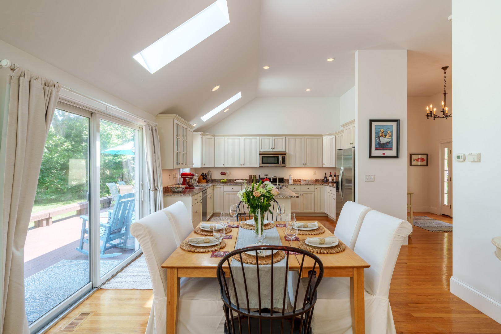 165 West Tisbury Road Edgartown, MA 02539 - Photo 11 of 29 a view of a dining room with furniture window and outside view