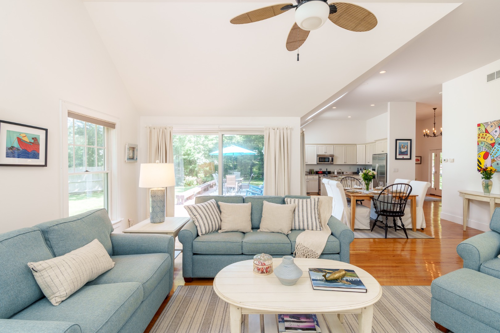 165 West Tisbury Road Edgartown, MA 02539 - Photo 8 of 29 a living room with furniture kitchen view and a large window