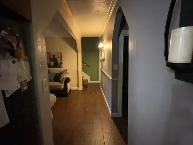 a bedroom with a bed and a closet