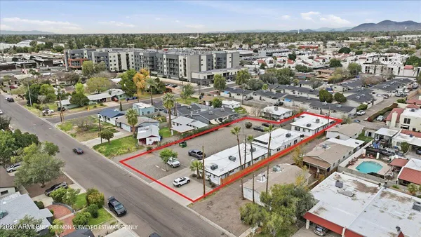 an aerial view of a city