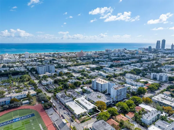 an aerial view of a city
