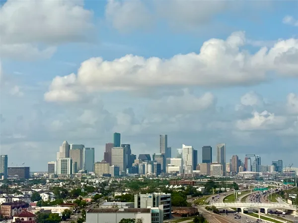 a city view with lot of high rise buildings