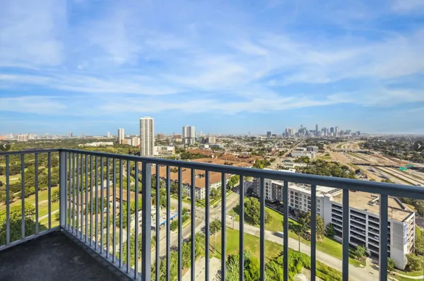 a view of city from balcony