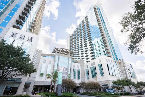 a view of a building from a balcony