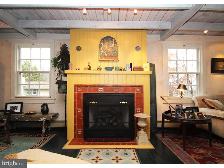 7400 Ferry Road New Hope, PA 18938 - Photo 5 of 20 a living room with furniture a window and a fireplace