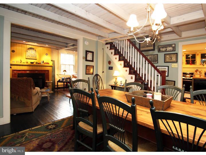 7400 Ferry Road New Hope, PA 18938 - Photo 8 of 20 a dining room with furniture floor to ceiling windows and a rug