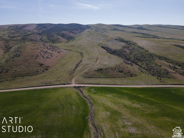13900 Dirty Head Road Clarkston, UT 84305 - Photo 20 of 25 Aerial overview of property's location with a mountain backdrop and rural landscape