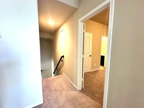 a view of a livingroom with a flat screen tv