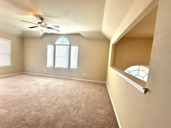 a view of a livingroom with a window