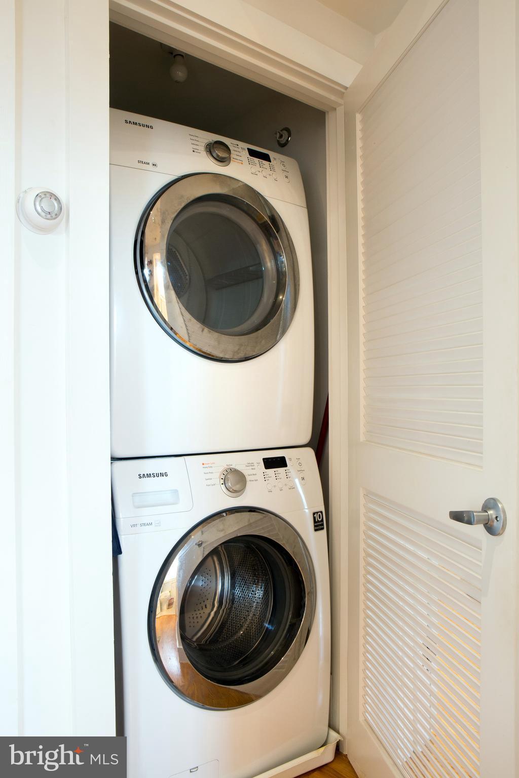 1700 2nd Street Northwest, Unit 9 Washington, DC 20001 - Photo 16 of 26 a utility room with dryer and washer