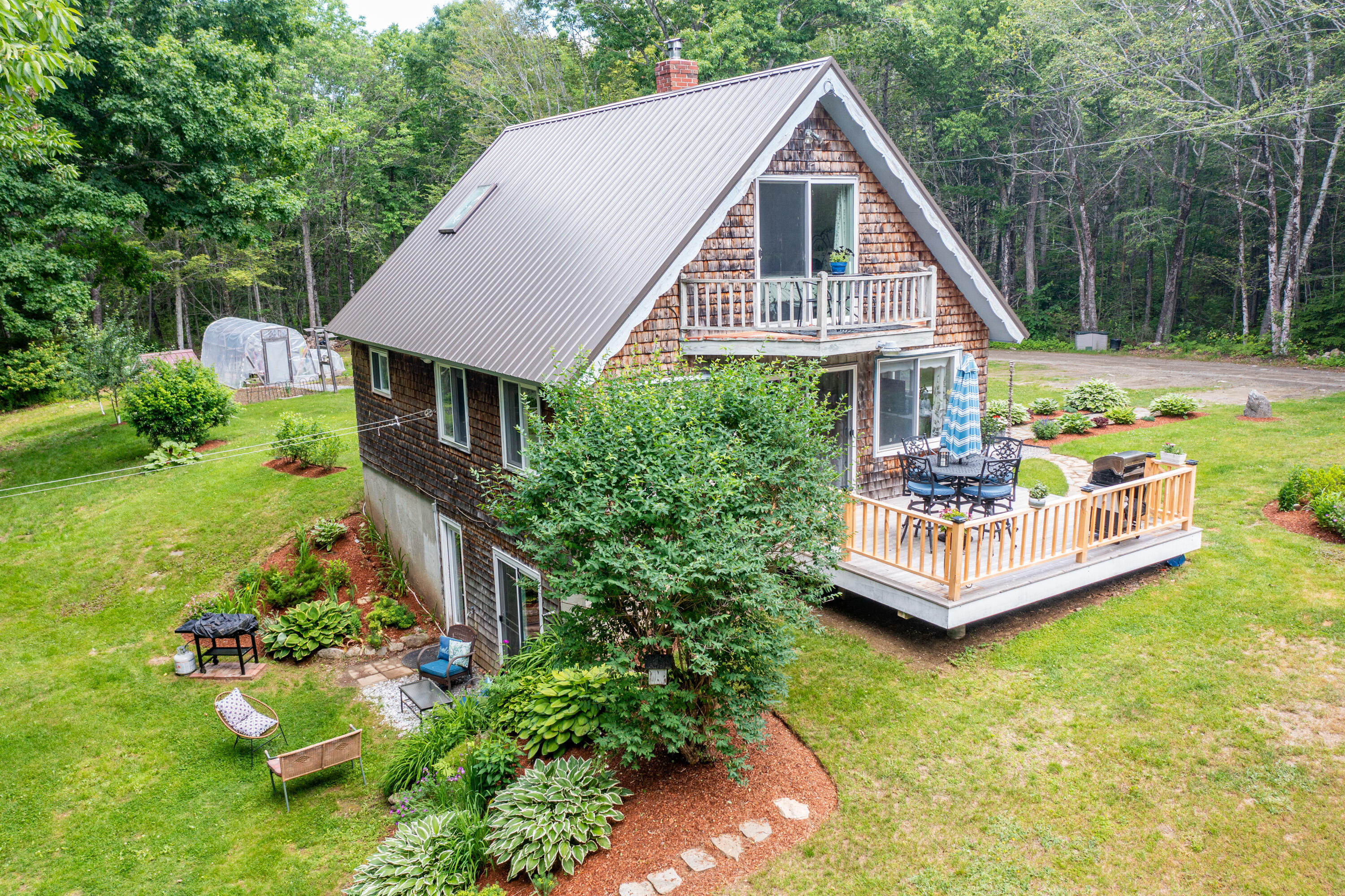 105 Perry Greene Hill Road Waldoboro, ME 04572 - Photo 5 of 61 Aerial Shot