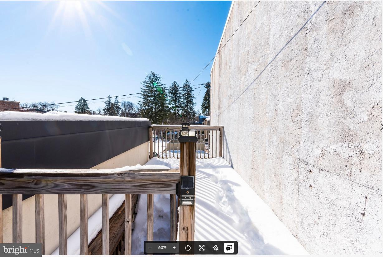 8526 Germantown Avenue, Unit 2 Philadelphia, PA 19118 - Photo 3 of 19 a view of balcony with wooden floor and seating space