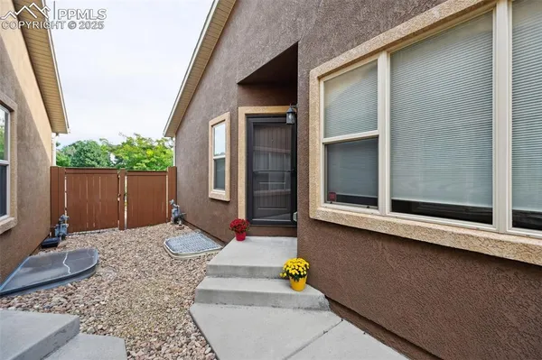 a view of small space with porch area